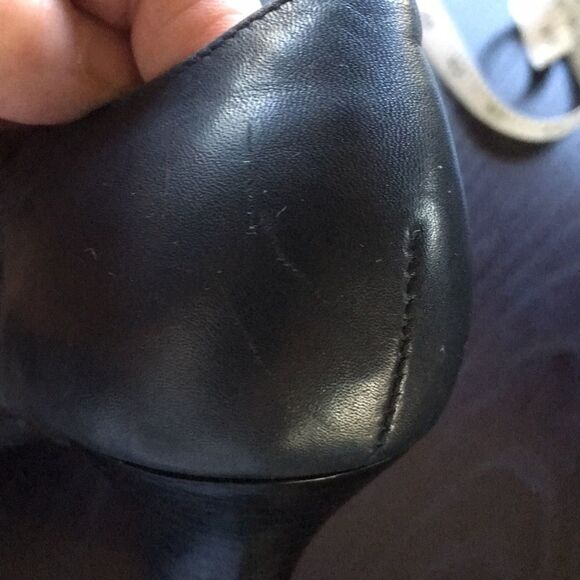 Vintage DANELLE leather heels navy size 6 1/2 M - Picture 6 of 6